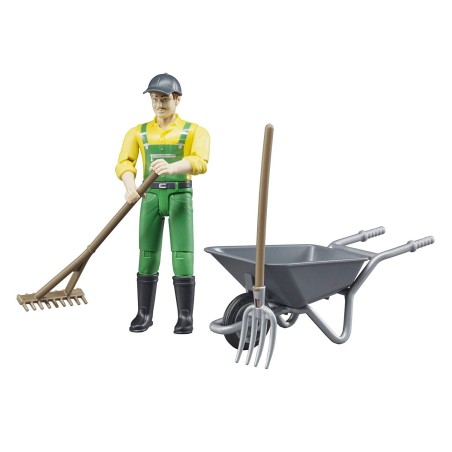 Pack figurine agriculteur avec accessoires