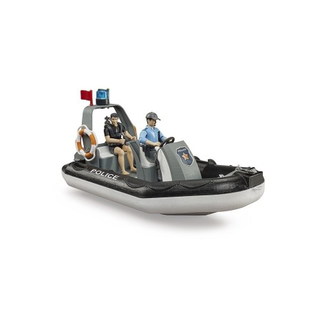 Bateau de police gonflable Bworld avec policier, plongeur et access