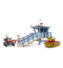 Poste de secours avec quad et jet ski