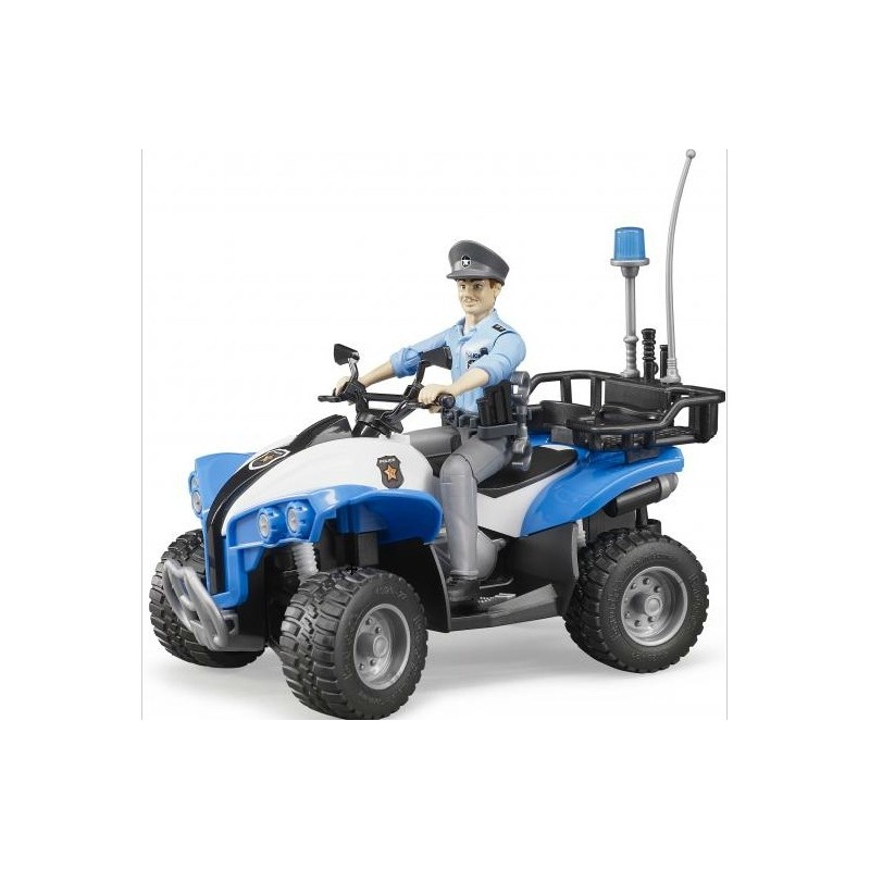 Quad police avec policier et accessoires