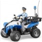 Quad police avec policier et accessoires