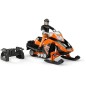 Moto neige avec conducteur et accessoires