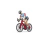 Vélo de route avec cycliste homme et accessoires