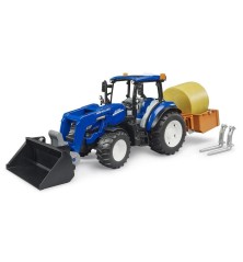 Tracteur New Holland T5.120 avec benne et chargeur frontal