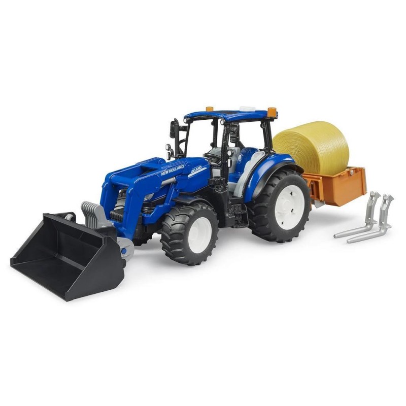 Tracteur New Holland T5.120 avec benne et chargeur frontal