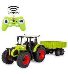Tracteur Claas Arion 660 avec remorque basculante
