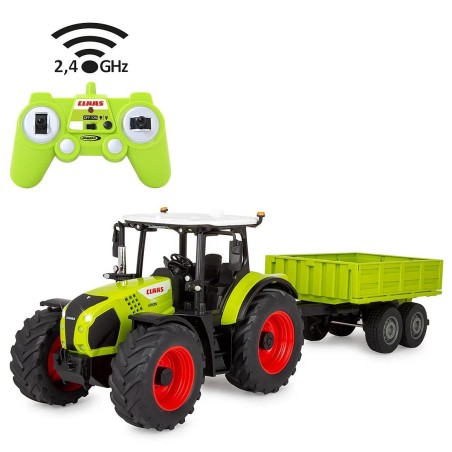 Tracteur Claas Arion 660 avec remorque basculante