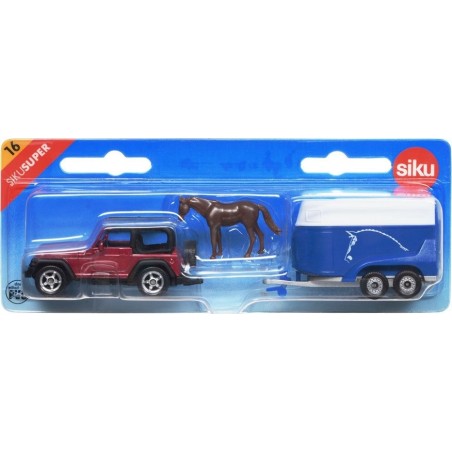 Jeep avec remorque à chevaux