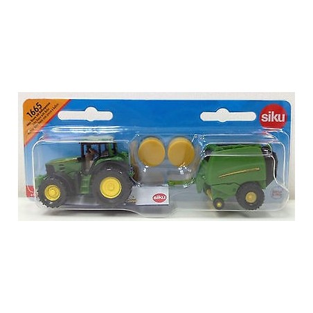 Tracteur John Deere avec presse à ballots