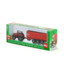 Tracteur Massey Ferguson avec remorque 3 essieux