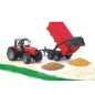 Tracteur Massey Ferguson 7480 avec remorque basculante