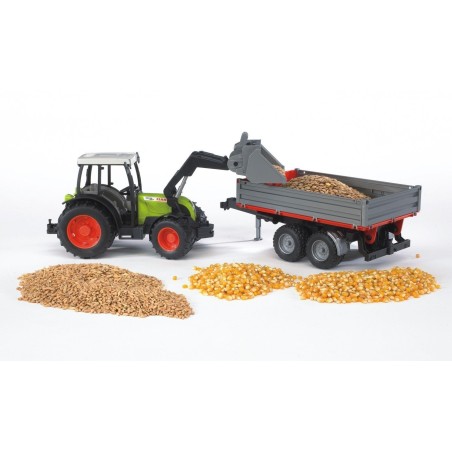 Tracteur Claas Nectis 267 F + chargeur + remorque
