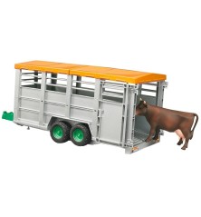 Remorque à bétail/bétaillère avec vache