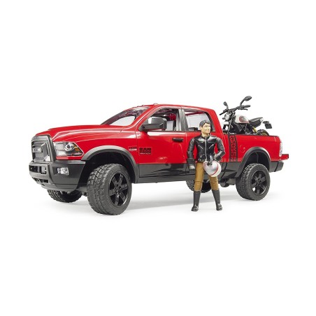 Jeep RAM 2500 Power Wagon avec moto Ducati et figurine