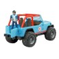 Jeep Cross Country racer bleue avec conducteur