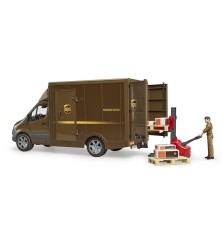 Camion UPS Mercedes Benz Sprinter avec conducteur et accessoires Bruder 1:16