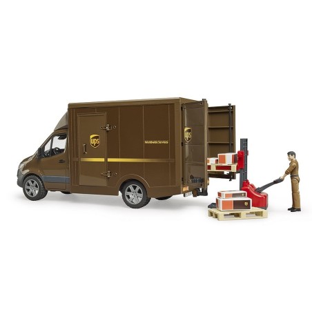 Camion UPS Mercedes Benz Sprinter avec conducteur et accessoires Bruder 1:16