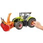 Tracteur Claas Axion 950 avec chaines à neige et fraise à neige