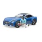 Roadster bleu métallisé avec chauffeur