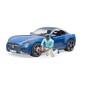 Roadster bleu métallisé Bruder avec chauffeur