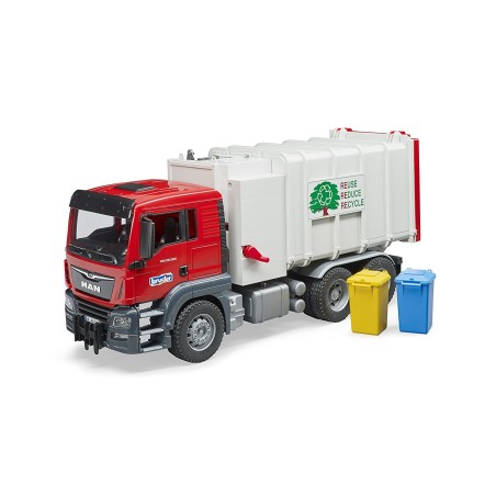 Camion poubelle MAN TGS avec 2 poubelles
