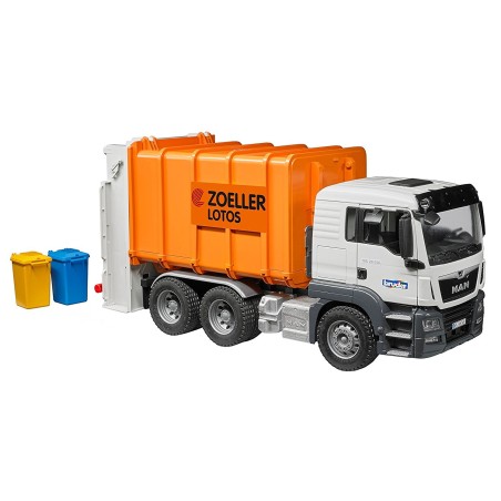 MAN TGS camion poubelle avec chargement arrière (orange)