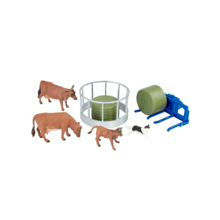 Pack Tracteur Valtra vert métallique avec accessoires