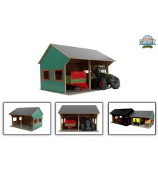 Hangar en bois 2 tracteurs