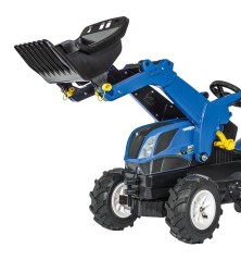 Tracteur New Holland avec pneus souples et chargeur