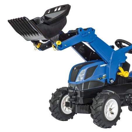 Tracteur New Holland avec pneus souples et chargeur