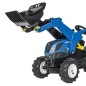 Tracteur New Holland avec pneus souples et chargeur