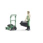 Set figurine jardinier avec tondeuse à gazon