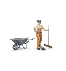 Set figurine employé agent de propreté