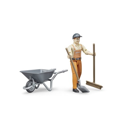 Set figurine employé agent de propreté