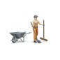 Set figurine employé agent de propreté