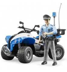 Quad police avec policier et accessoires