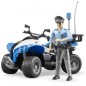 Quad police avec policier et accessoires