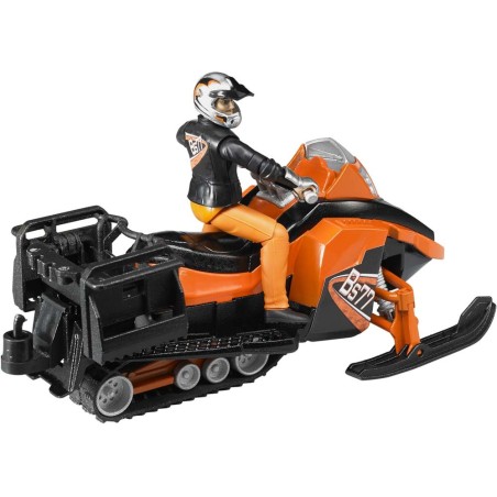 Moto neige avec conducteur et accessoires