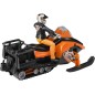 Moto neige avec conducteur et accessoires