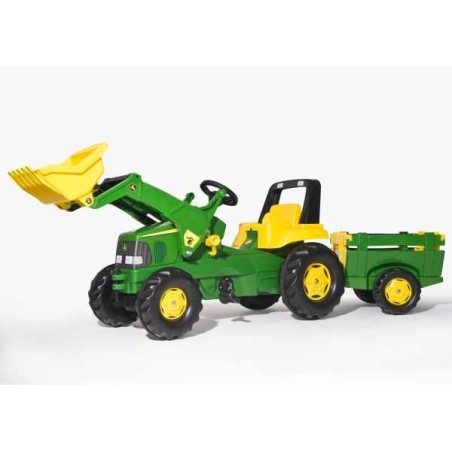 Tracteur John Deere RollyJunior et sa remorque
