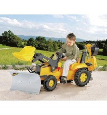 Tracteur CAT avec chargeur et pelleteuse