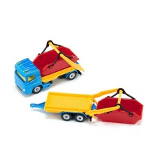 Camion benne avec remorque