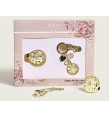 Coffret Les Petits Trésors Ophelia diffuseur voiture & porte-clefs Or
