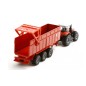 Tracteur Massey Ferguson avec remorque 3 essieux