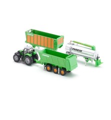 Tracteur DEUTZ avec 3 remorques Joskin