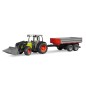 Tracteur Claas Nectis 267 F + chargeur + remorque