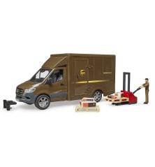 Camion UPS Mercedes Benz Sprinter avec conducteur et accessoires Bruder 1:16