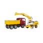 Camion benne MAN TGA avec pelleteuse Liebherr