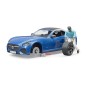 Roadster bleu métallisé avec chauffeur