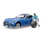 Roadster bleu métallisé Bruder avec chauffeur